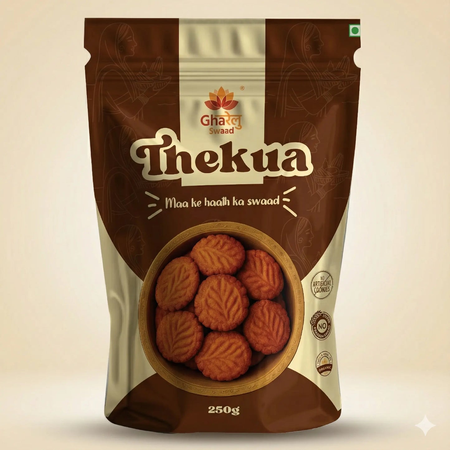 Premium Atta Gur Thekua (Jaggery) - Healthy & Sugar-Free* Snack (250g)