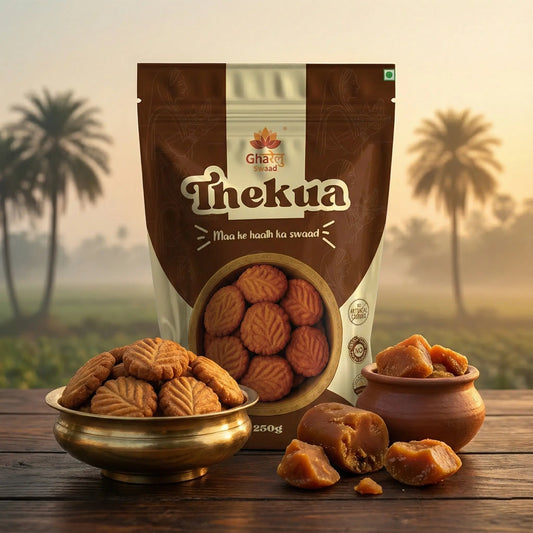 Nolen Gur Thekua – Premium Jaggery Thekua | GHARELU SWAAD (250g)